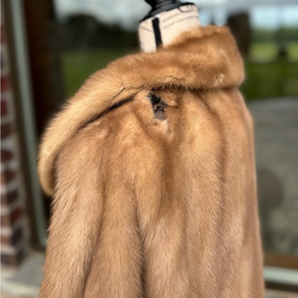Damaged Scrap 2XL Pastel Mink Fur Jacket Real Genuine Fur Perfect For Crafts - Picture 9 of 12